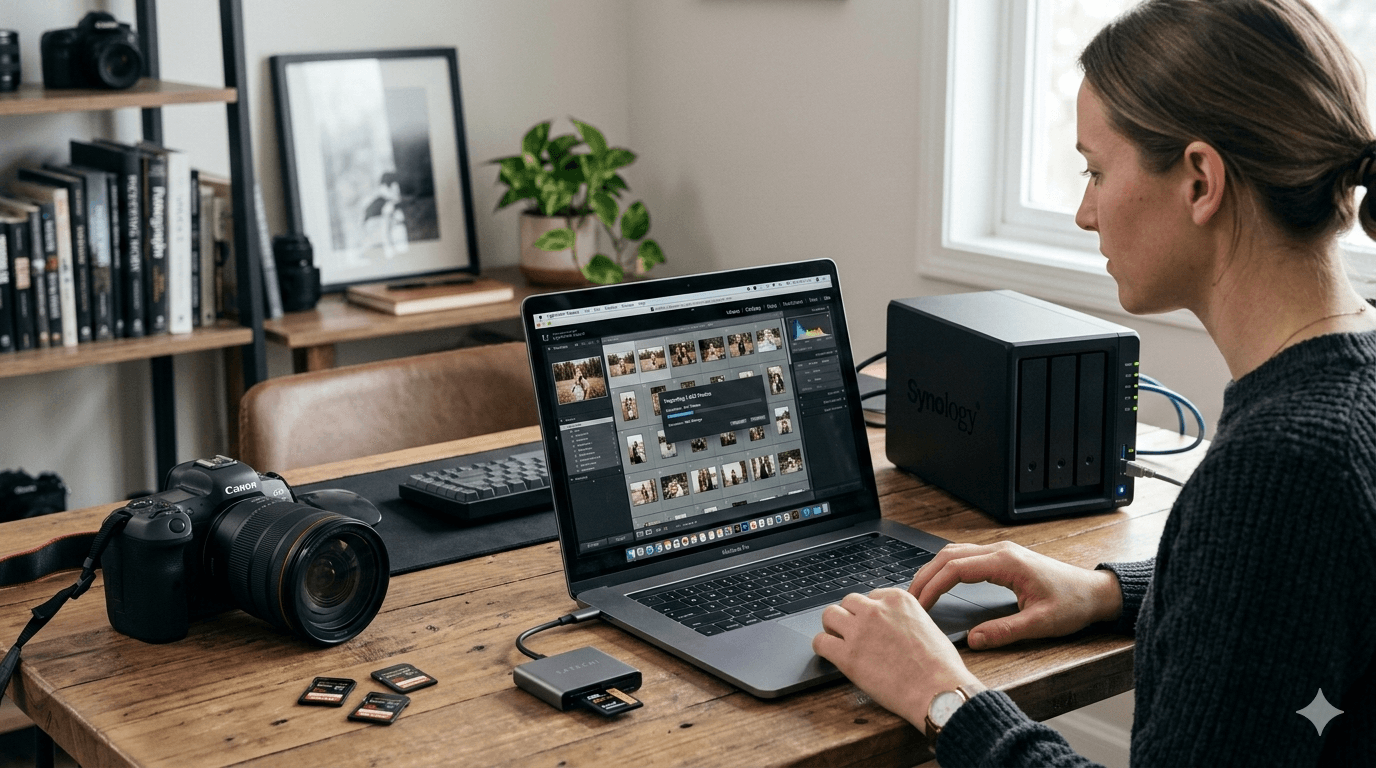 Importing a shoot to the NAS